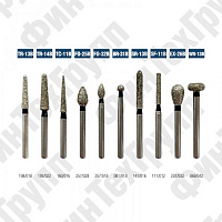 Алмазные боры TR-13B TR-14B, TC-11B, FO-25B FO-32B, BR-31B, SR-13B, SF-11B, EX-26B,WR-13B нумерация идентична борам MANI